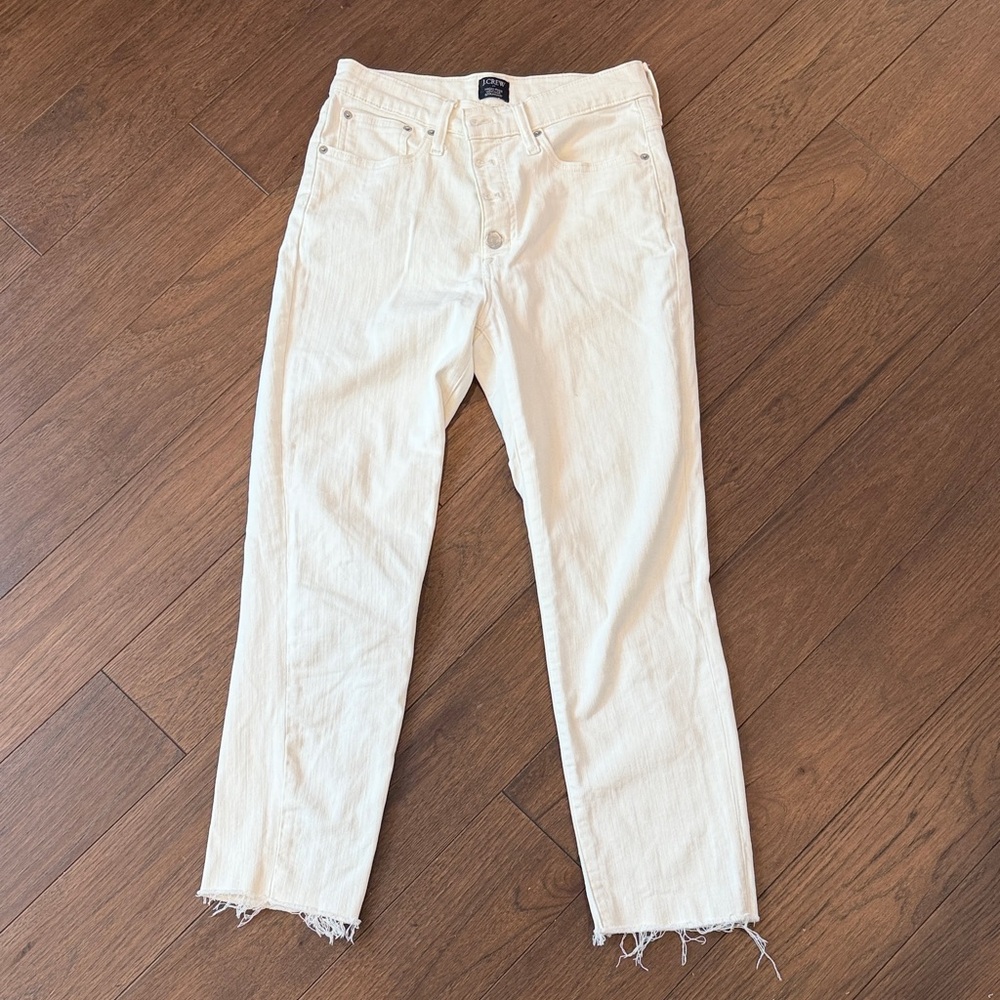 J. Crew Cream Straight Leg Pants